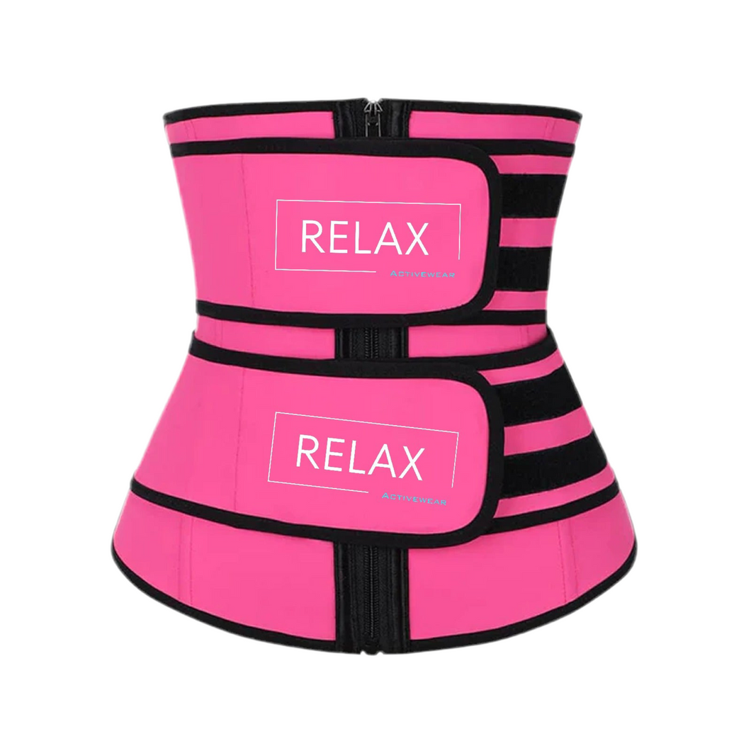 Double Band Waist Trainer- Pink